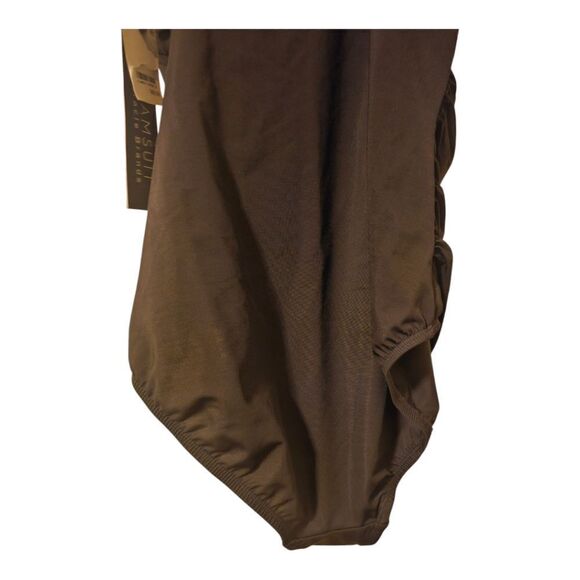 DREAMSUIT by Miracle Brands Black Ruched One-Piece Swimsuit - Size 8 NWT - Picture 6 of 10